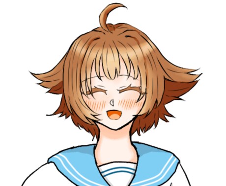 立ち絵「セーラー服の生徒」販売します 猫っ毛で活発な印象のセーラー服の生徒です！ イメージ2
