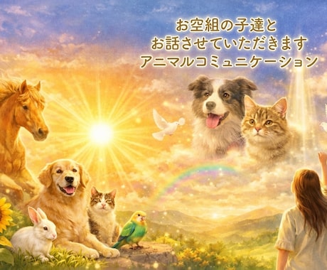 お空のペットさんとアニマルコミュニケーションします 【ペットの終活PDE付】【高波動時のみ限定】募集いたします。 イメージ1