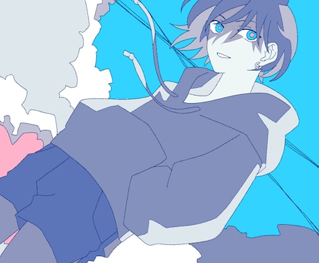 イラスト（一枚絵）作成します 平面構成的・デザイン的なイラストを作成します。 イメージ2