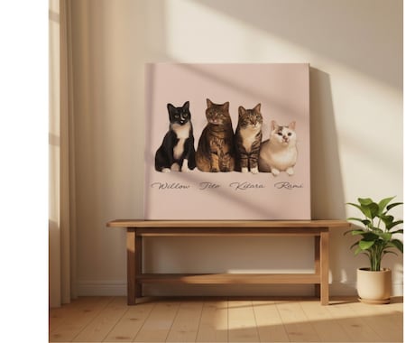 オリジナルペットキャンバスお作りします 【先着10名様限定】20×20×1.5へのサイズアップ無料！ イメージ1
