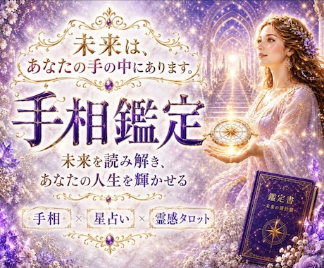 前世・今世のテーマ・課題・才能・ご縁など鑑定します ⭐️手相×ホロスコープ×霊感タロットで現実が整い未来を動かす イメージ1