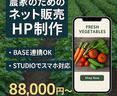 農家さん専用】直販につながるホームページ制作します 農家さんの為の売れる導線が作れるホームページ制作プランです イメージ1