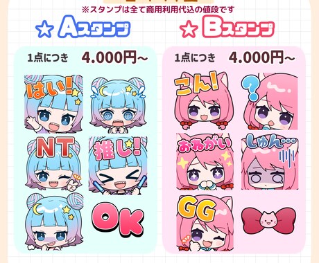 告知画像付き！配信用スタンプ描きます 可愛いスタンプおまかせ下さい！ イメージ2