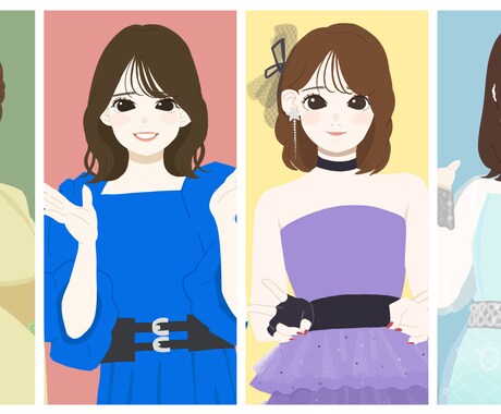ゆるっと可愛い絵柄でおしゃれなイラストを描きます イラスト、似顔絵、アイコンをゆるっとした絵柄で描きます！‪✿ イメージ2