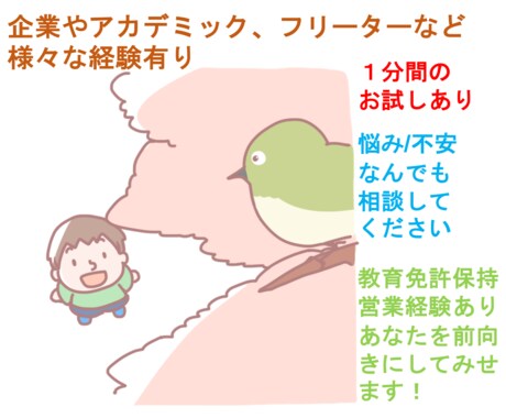 誰かと話したいとき、秘密厳守でなんでも聴きます 聞いて欲しい/相談したい/不安がある　なんでも大丈夫です イメージ1
