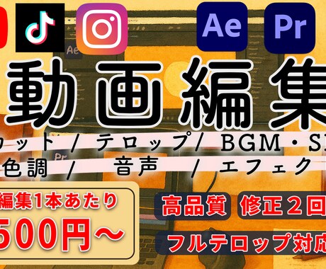 高品質な動画編集！魅力を最大限に表現します 細部までこだわった編集で、印象に残る動画を制作いたします！ イメージ1