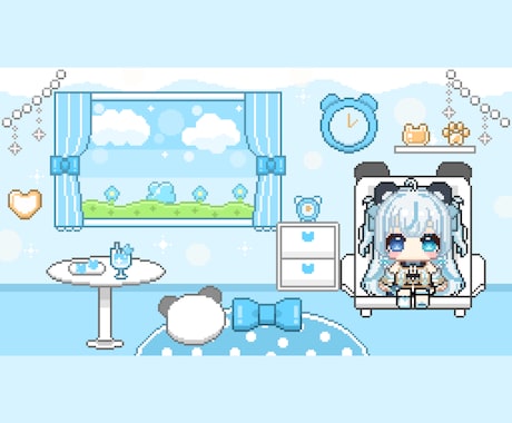 ドット絵を使ったOP、ED、待機画面を作成します ドット絵を使ったOP、ED、待機画面を作成します イメージ2