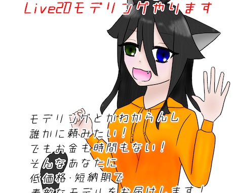 低価格・短納期でLive2Dモデルを作成します イメージ1