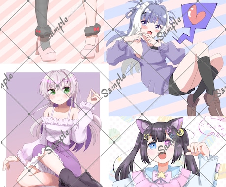 最短２日納品！キュート&ポップなイラスト描きます 配信、SNS、アイコン作成にいかがですか？ イメージ2