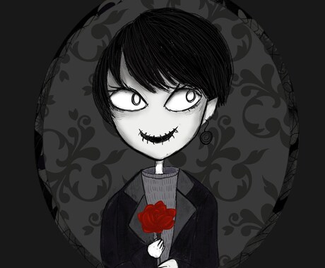 少しホラーなスクエアサイズのイラスト描きます SNSアイコンにオススメのイラストちょっぴりホラーに描きます イメージ2