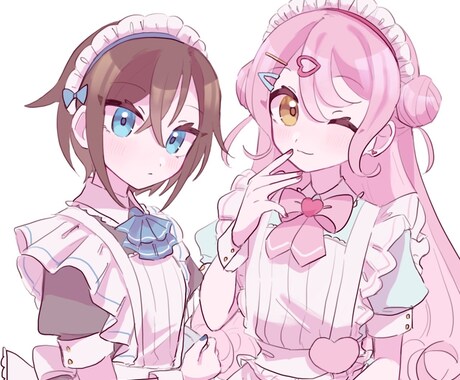 可愛いイラスト(夢絵可)お描きします SNS等でお使い頂ける等身イラスト イメージ2