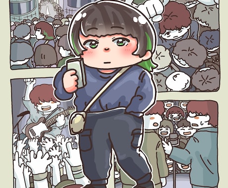 可愛いデフォルメイラスト描きます レトロやポップなど様々な絵柄対応できます！ イメージ2