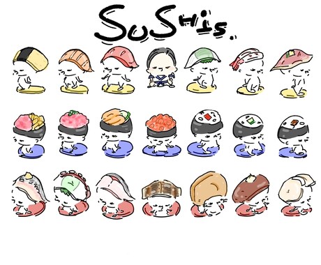 アイコンや挿絵にオススメなイラストを描きます イベント（ex:Xmas、お正月）事にもおすすめ！ イメージ1