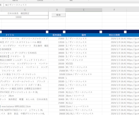 メルカリの売れ筋商品の調査の自動化ツールを作ります 日本未発売などのキーワードを指定した売れ筋商品検索ツールです イメージ1