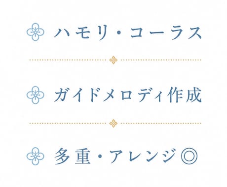ボーカルのハモリ･コーラスを耳コピ制作します こだわりの歌ってみた・coverを作りませんか？ 絶対音感◎ イメージ1