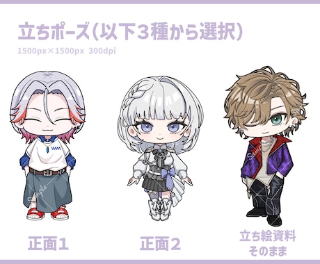 多用途デフォルメ・オリジナルミニキャラ描きます 活動者は１枚持ってれば損はなしの優秀素材！細部まで個性を表現 イメージ2