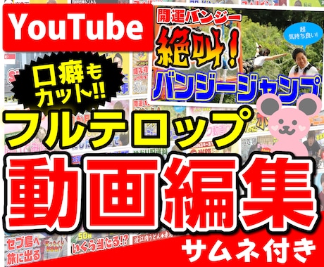 サムネ付きYouTubeフルテロップ動画編集します 口癖カット・ビジネス・講義等 要所強調した読みやすい字幕 イメージ1