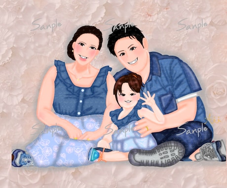 即日対応可能！笑顔溢れる似顔絵を作成します あたたかくてやわらかい似顔絵を描かせていただきます！ イメージ1