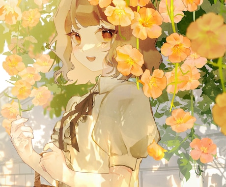繊細で温度の伝わるイラスト︎✿可憐な女の子描きます お祝いやアイコン、MVやサムネ その他お気軽にご相談下さい！ イメージ1