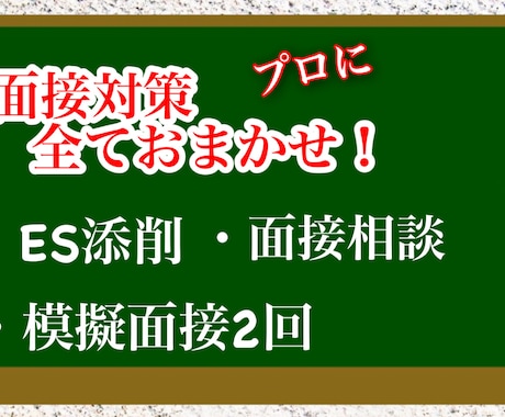 面接が苦手な方必見！面接戦略、ES、面接全てみます 元大手専門学校の先生があなたの面接をコーディネートします！ イメージ1