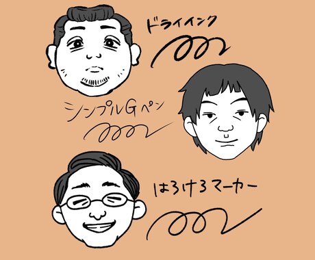 手頃なお値段☆シンプルで使いやすい似顔絵描きます 翌日納品可！名刺や学級通信などのちょっとした挿絵に♪ イメージ2