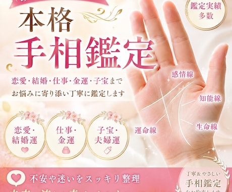 あなたに訪れる幸せのタイミングを見ます 手相であなたの転機・チャンスの時期を読み解きます！ イメージ1