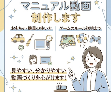 マニュアル動画制作します おもちゃ・機器の使い方、ゲームのルール説明まで何でも対応！ イメージ1