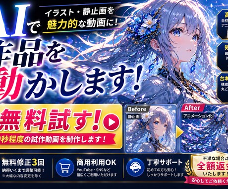 作品やアイデアを映像化（AI動画）します 短納期・高品質・コスパ重視のAI動画制作 イメージ1