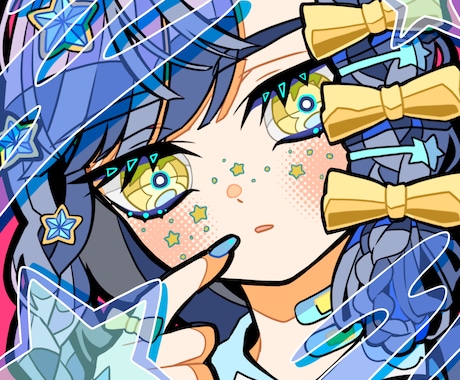 ステンドグラスのようなイラストをお届けいたします イメージ1