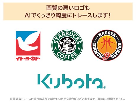 ロゴ・イラスト・図表からAiデータを作成します 現役デザイナーが高精度トレース！ イメージ2