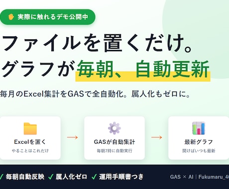 毎月のExcel集計を自動BI化します イメージ1