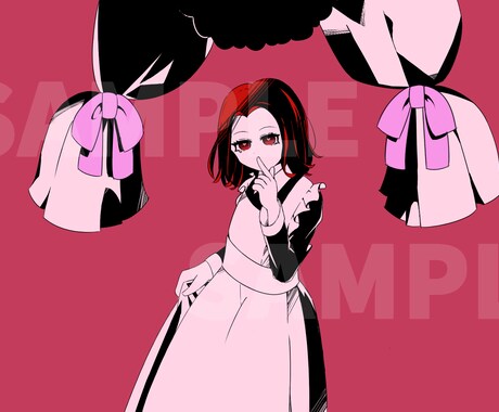 歌ってみた等サムネイル,MVイラスト描きます 本家様の構図に寄せた貴方のためのイラストを イメージ2