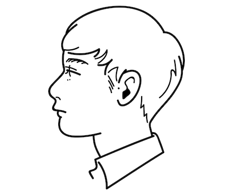 シンプルな横顔似顔絵描を描きます SNSなどでの使用可能！※詳しい利用法は以下をご覧ください イメージ1