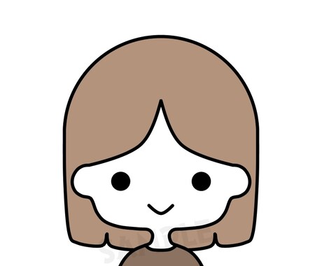表情5種類、シンプルな女の子のイラスト作成します 選んで組み合わせるだけ、シンプルなデザインのキャラクターです イメージ1