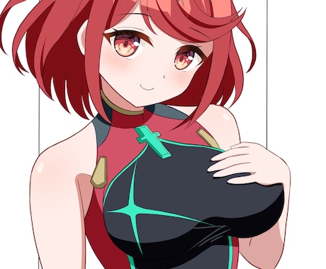 二次元好きさん必見！アニメ塗りの女キャラを描きます SNSのアイコンに使えるようなイラストを描きます！ イメージ2