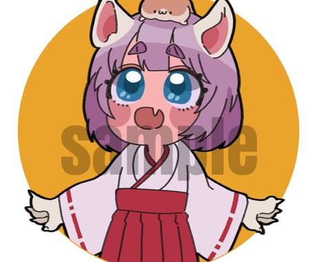 SNSなどで使える可愛いアイコンイラスト描きます イメージ1