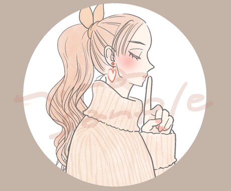 ふんわり大人かわいい♡アイコンイラスト描きます ♡小物やポーズ無料♡迅速＆丁寧に！ イメージ2