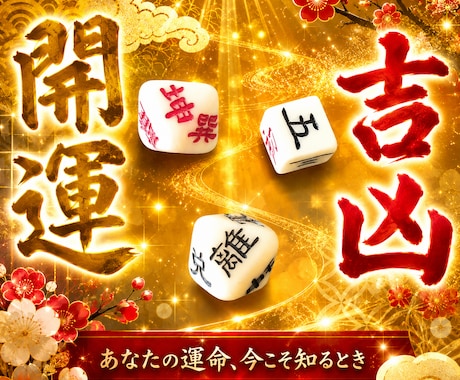 サイコロ易で今後の流れと行動の吉凶を鑑定します 30分チャット相談し放題！迷いを脱しどう動くべきか分かります イメージ1