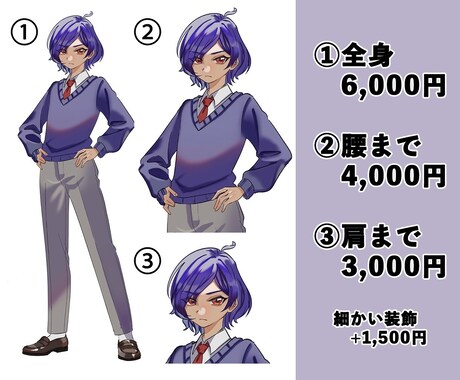 TRPG・配信等の立ち絵を制作いたします ‼️数量限定‼️実績づくりのための割引実施中 イメージ2