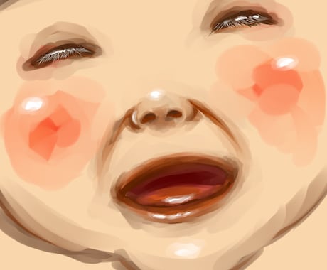 赤ちゃんの似顔絵イラスト描きます 誕生祝、お披露目、プレゼントの素材にも イメージ1