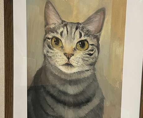 ペットの油絵をキャンバスに描きます 大切なご家族の一瞬を、油絵で残しませんか？F3/F4 イメージ2