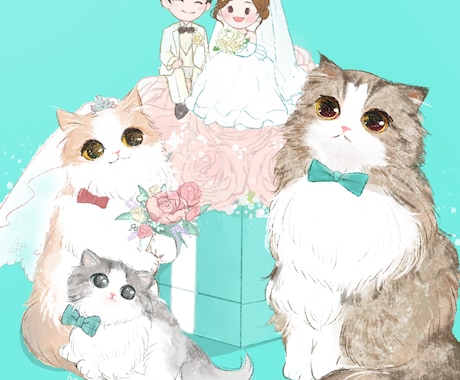 その子の個性を大切にイラスト制作します どんな動物さんでもOK！家族のペットイラスト イメージ1