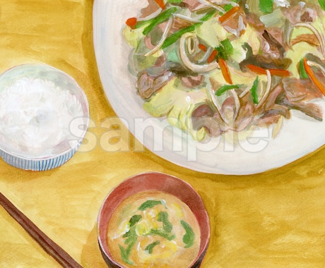 絵本のワンシーンのような食べ物イラスト描きます 飲食店のメニュー表やPOP、本の挿絵などに イメージ2