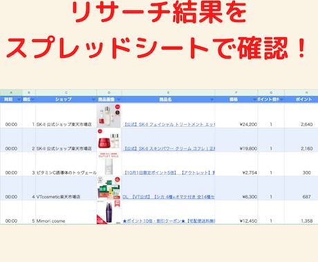 楽天ポイントせどり自動リサーチツールを販売します リサーチの自動化！リサーチ時間を短縮しましょう！ イメージ2