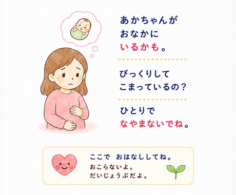 なんさいでもOK おやにいえないそうだんにのります しらないうちに　おなかに　あかちゃんがいる　しんぱいなあなた イメージ1