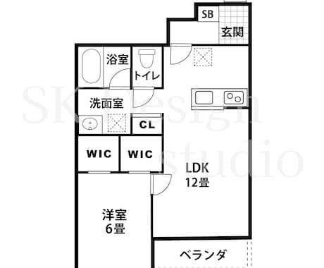 不動産間取り図をIllustratorで作成します 手書き・PDF・画像から綺麗な間取り図をトレース作成します イメージ2