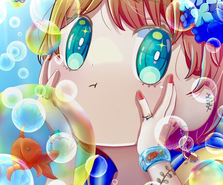 かわいい男女のイラストお届けします 色使いが目を惹くキャラクターイラストが得意です！ イメージ2