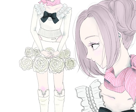 あなたのおしゃれなスタイル画かきます お好きなお洋服やコーデがあればそちらをベースに！ イメージ1