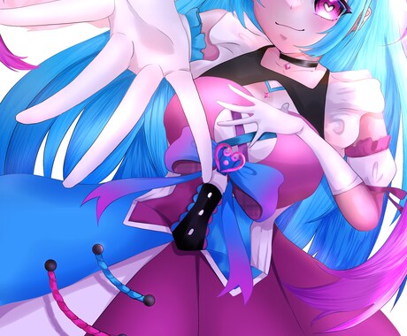 かっこ可愛いイラスト描きます なかなかない髪の塗り方です！！ イメージ2