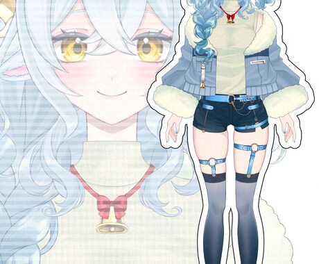 Vtuberのパーツ分けイラストを制作します キャラクターデザイン＋全身立ち絵の制作＋リギング イメージ1